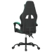 Silla gaming giratoria cuero sintético negro y verde