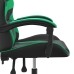 Silla gaming giratoria cuero sintético negro y verde