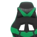 Silla gaming giratoria cuero sintético negro y verde