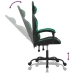 Silla gaming giratoria cuero sintético negro y verde