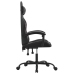 Silla gaming giratoria cuero sintético negro y gris