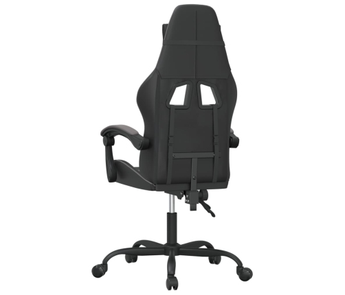 Silla gaming giratoria cuero sintético negro y gris