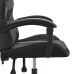 Silla gaming giratoria cuero sintético negro y gris