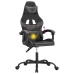 Silla gaming giratoria cuero sintético negro y gris