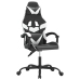 Silla gaming giratoria cuero sintético negro y blanco