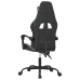 Silla gaming giratoria cuero sintético negro y blanco