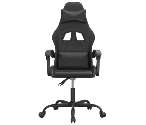 Silla gaming giratoria cuero sintético negro