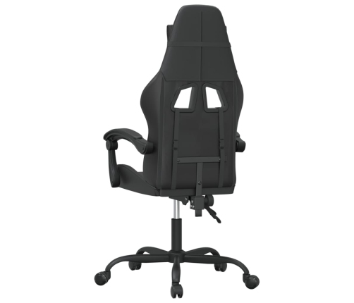 Silla gaming giratoria cuero sintético negro