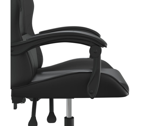 Silla gaming giratoria cuero sintético negro