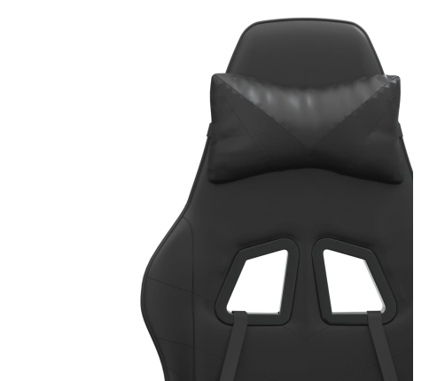 Silla gaming giratoria cuero sintético negro