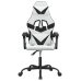 Silla gaming giratoria cuero sintético blanco y negro