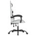 Silla gaming giratoria cuero sintético blanco y negro