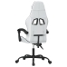 Silla gaming giratoria cuero sintético blanco y negro