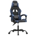 Silla gaming giratoria cuero sintético negro y azul