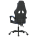 Silla gaming giratoria cuero sintético negro y azul