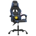 Silla gaming giratoria cuero sintético negro y azul