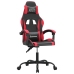 Silla gaming giratoria cuero sintético negro y rojo