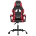 Silla gaming giratoria cuero sintético negro y rojo