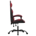 Silla gaming giratoria cuero sintético negro y rojo