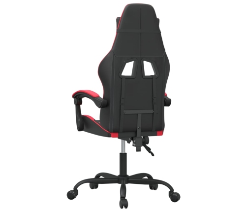 Silla gaming giratoria cuero sintético negro y rojo