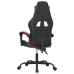 Silla gaming giratoria cuero sintético negro y rojo