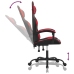 Silla gaming giratoria cuero sintético negro y rojo