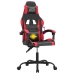 Silla gaming giratoria cuero sintético negro y rojo