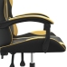 Silla gaming giratoria cuero sintético negro y dorado