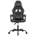 Silla gaming giratoria cuero sintético negro y gris