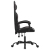 Silla gaming giratoria cuero sintético negro y gris