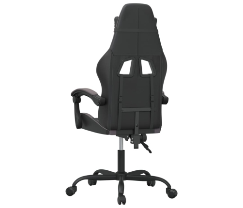 Silla gaming giratoria cuero sintético negro y gris