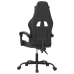 Silla gaming giratoria cuero sintético negro y gris