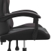 Silla gaming giratoria cuero sintético negro y gris