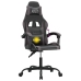 Silla gaming giratoria cuero sintético negro y gris