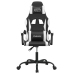 Silla gaming giratoria cuero sintético negro y blanco