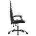 Silla gaming giratoria cuero sintético negro y blanco