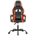 Silla gaming giratoria cuero sintético negro y naranja