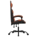 Silla gaming giratoria cuero sintético negro y naranja