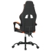 Silla gaming giratoria cuero sintético negro y naranja