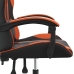 Silla gaming giratoria cuero sintético negro y naranja