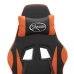 Silla gaming giratoria cuero sintético negro y naranja