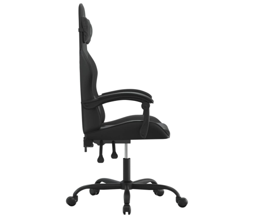 Silla gaming giratoria cuero sintético negro