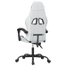 Silla gaming giratoria cuero sintético blanco y negro