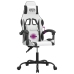 Silla gaming giratoria cuero sintético blanco y negro