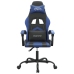 Silla gaming giratoria cuero sintético negro y azul