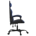 Silla gaming giratoria cuero sintético negro y azul