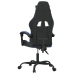 Silla gaming giratoria cuero sintético negro y azul