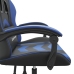 Silla gaming giratoria cuero sintético negro y azul