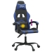 Silla gaming giratoria cuero sintético negro y azul