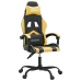 Silla gaming giratoria cuero sintético negro y dorado